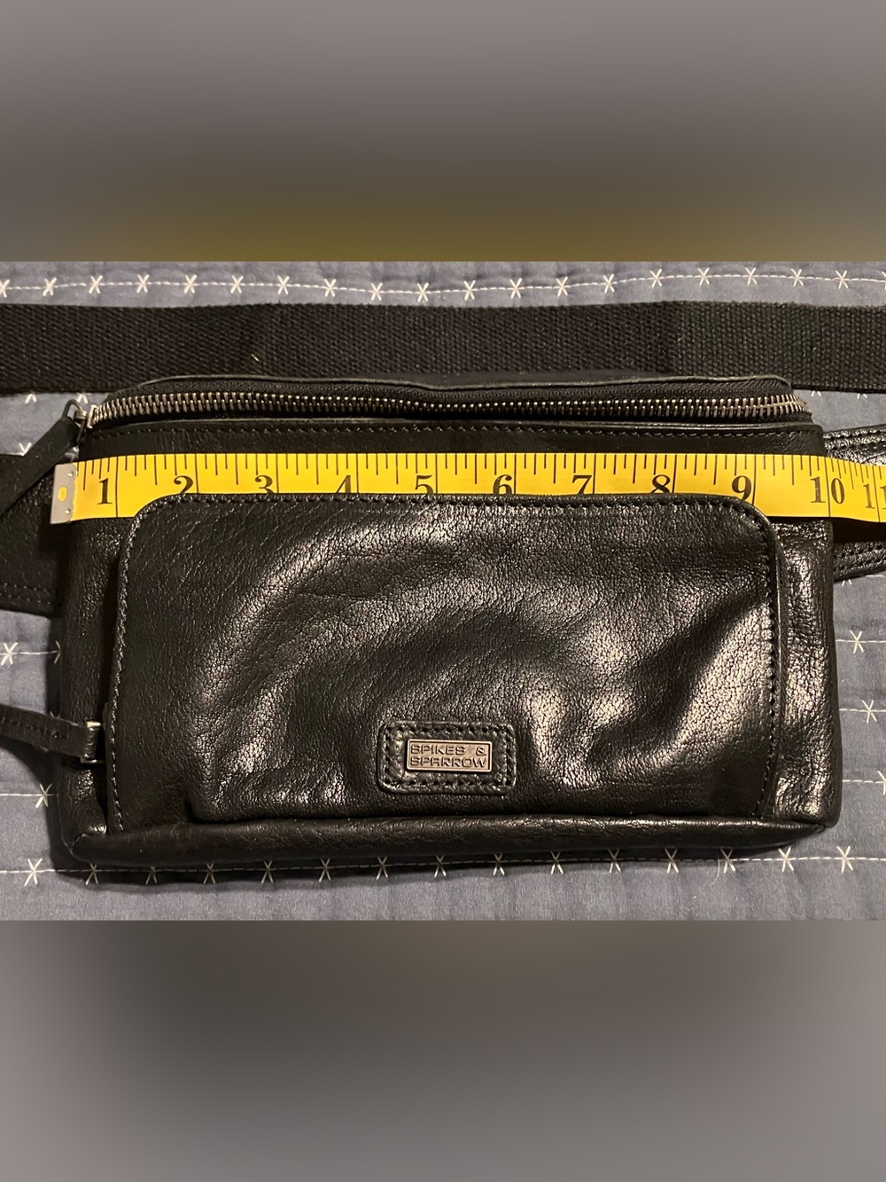 SPIKES & SPARROW LEATHER HIP BAG - OREGON - BLACK - Picture 13 of 15